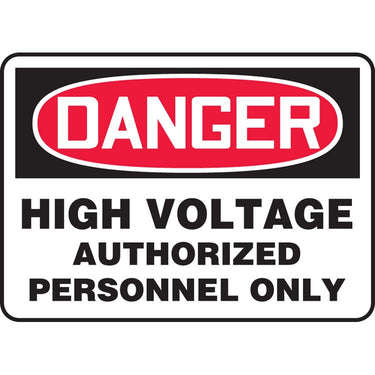 Danger High Voltage Auth Personnel Only - Model MELC135VP